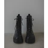 ブラック | キルティングレースアップブーツ 韓国 夢展望 | 夢展望