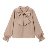 ダークベージュ | シンプルボウタイシャツブラウス #シワになりにくい 量産型 地雷系 夢展望 | DearMyLove