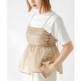 ベージュ | オーガンジーペプラムキャミ 韓国 夢展望 | 夢展望