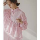 ピンク | フリルサッシュ付ブロードシャツ 韓国 夢展望 | 夢展望