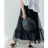 ブラックドット | チュールティアードスカート 韓国 夢展望 | 夢展望