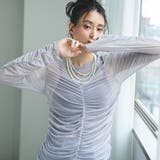 グレー | シアーギャザートップス 韓国 夢展望 | 夢展望
