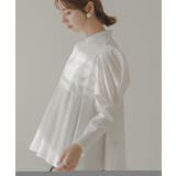 オフホワイト | フロントタックフレアブラウス 韓国 夢展望 | 夢展望