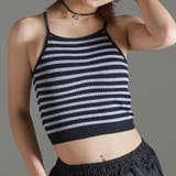 グレーボーダー | 短丈肌魅せリブキャミソール 韓国 夢展望 | 夢展望