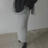 グレー | ラメフェザーヤーンスカート 韓国 夢展望 | 夢展望