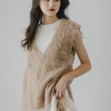 オレンジ系 | ミックスカラーVネックベスト 韓国 夢展望 | 夢展望