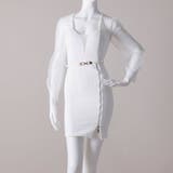 ホワイト(袖シフォン) | 選べるゴージャスドレスワンピース 韓国 夢展望 | 夢展望