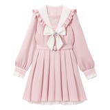膝上 ピンク | ハートレースリボンセーラーワンピース 量産型 地雷系 夢展望 | DearMyLove