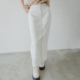 オフホワイト | フリンジジャガードジップスカート 韓国 夢展望 | 夢展望