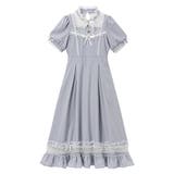 ロング ブルーグレー | チュール切替ワンピース 量産型 地雷系 夢展望 | DearMyLove