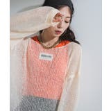 アイボリー | シアーメッシュモヘアタッチニット 韓国 夢展望 bohmal(ボマール) | 夢展望