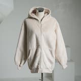 ベージュ | モコモコボアフードブルゾンコート 韓国 夢展望 | 夢展望