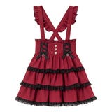 ボルドー | ハートビジューレースアップリボン 量産型 地雷系 夢展望 | DearMyLove