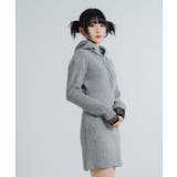 グレー | フードゆるピタニットワンピース 韓国 夢展望 | 夢展望