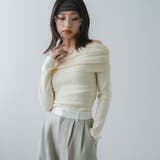 アイボリー | 【最上もが着用】くしゅくしゅオフショルプルオーバーニット 韓国 夢展望 | 夢展望