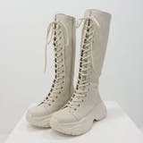ホワイト | 厚底ロングスニーカー 韓国 夢展望 | 夢展望