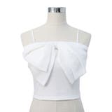 ホワイト | ビッグリボンキャミ【大きいサイズ有】 韓国 夢展望 | 夢展望