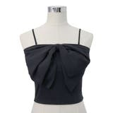 ブラック | ビッグリボンキャミ【大きいサイズ有】 韓国 夢展望 | 夢展望