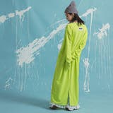 ライム | ワッフルボリュームマキシワンピース 韓国 夢展望 | 夢展望