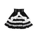 ブラック×ホワイト | フリルたっぷりリボンスカート 量産型 地雷系 夢展望 | DearMyLove