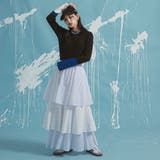 ホワイト | 【最上もが着用】ティアードロングナイロンスカート 韓国 夢展望 | 夢展望