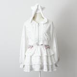 ホワイト | ねこみみビジューパーカーセットアップ 量産型 地雷系 夢展望 | DearMyLove