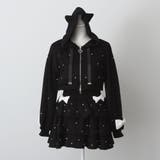 ブラック | ねこみみビジューパーカーセットアップ 量産型 地雷系 夢展望 | DearMyLove