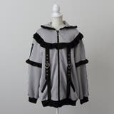 グレー×ブラック | ジャージフリルパーカーワンピース 量産型 地雷系 夢展望 | DearMyLove