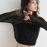 ブラック | 透かし編みシアーカットソー 韓国 夢展望 | 夢展望