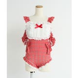 ギンガムレッド | ハートレースフリルヨークメイドさん水着 量産型 地雷系 夢展望 | DearMyLove
