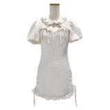 アイボリー | オープンリボンドロストシャーリングワンピース 量産型 地雷系 夢展望 RS | 夢展望