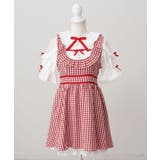 レッド | お茶会メイドヨークフリルリボンワンピース 量産型 地雷系 夢展望 | DearMyLove