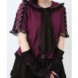 パープル | 闇セーラー襟十字架スカーフチェーンストライプアームカバートップス 量産型 地雷系 | DearMyLove