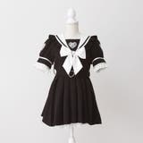 ミニ　ブラック | ハートレースリボンセーラーワンピース 量産型 地雷系 夢展望 | DearMyLove