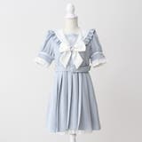 膝上　サックス | ハートレースリボンセーラーワンピース 量産型 地雷系 夢展望 | DearMyLove