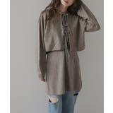 ブラウン | 2wayニットカーデワンピースセット 韓国 夢展望 | 夢展望