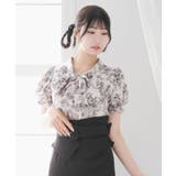 トワルドジュイ　グレー | 選べる柄シンプルボウタイシャツブラウス 量産型 地雷系 夢展望 RS | 夢展望