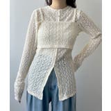 アイボリー | シアーレースビスチェセットトップス 韓国 夢展望 | 夢展望