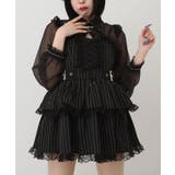 ストライプ | スタッズジップシアーボレロレースフリルキャミワンピース 量産型 地雷系 夢展望 | DearMyLove