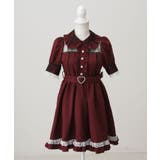 ボルドー 膝上 | キラキラビジューレース重ねワンピース 量産型 地雷系 夢展望 | DearMyLove