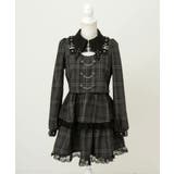 チェック | 角襟十字架スタッズベルトティアードワンピース 量産型 地雷系 夢展望 | DearMyLove