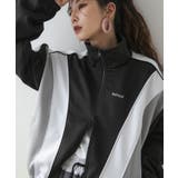 ブラック | 【ユニセックス】配色カラージャージトラックジャケット 韓国 夢展望 | 夢展望