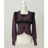 パープル | ゴシック風十字架バラレースフリルセーラーブラウス 量産型 地雷系 夢展望 | DearMyLove