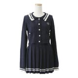 ネイビー | 襟付きニットプリーツミニセットアップ 量産型 地雷系 | DearMyLove