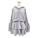 ブルーグレー | 【4Lー6L】サイドラインフリルジャージsetup 韓国 夢展望 | 夢展望