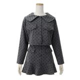 グレー | 丸襟ドットセットアップ【大きいサイズ有り】 量産型 地雷系 夢展望 | DearMyLove