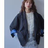 ブラック | ダブルボタンオーバーサイズジャケット【セットアップ対応】 韓国 夢展望 | 夢展望