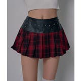 ブラック | スタッズチェック柄地雷ギャルミニスカパン 韓国 夢展望 | 夢展望