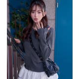 グレー | コンパクトボタンリブニットカーディガン 韓国 夢展望 | 夢展望