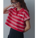 レッド | マルチボーダーポロTシャツ 韓国 夢展望 bohmal | 夢展望